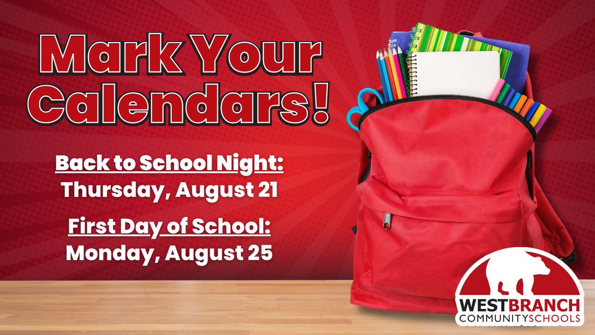 We’re excited to welcome students and families back for the 2025-26 school year! 🎉

Mark your calendar for these important dates:

➡️ Back to School Night: August 21
➡️ First Day of School: August 25