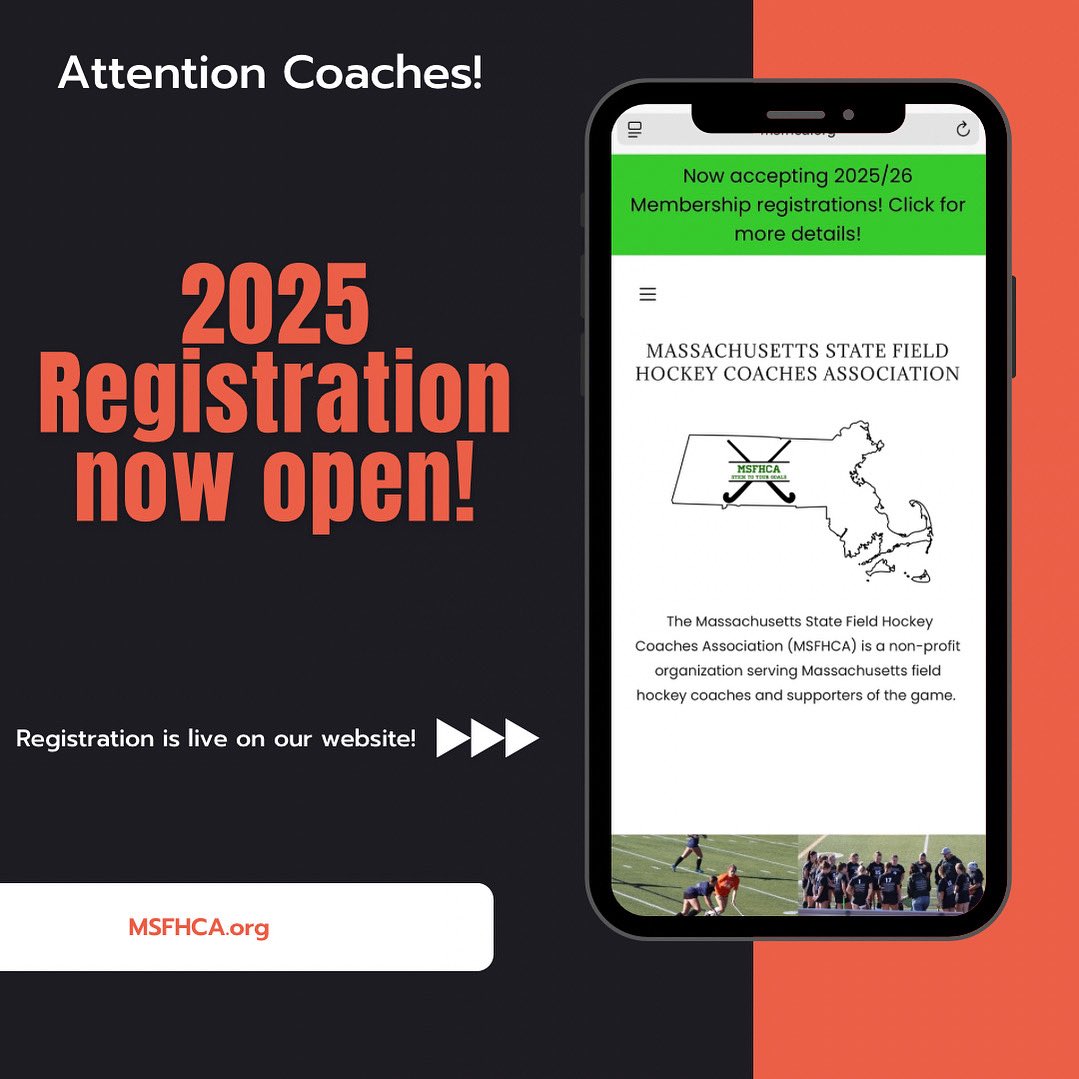 msfhca's tweet photo. The long awaited 2025/26 registration is now open! We have moved away from arbiter and the form is linked off of our website https://t.co/EtkLkcGLHS

Coaches must be registered by 10/21/25 to submit nominations for some athlete awards and paid in full by 12/6/25. https://t.co/w2HtehiH3q