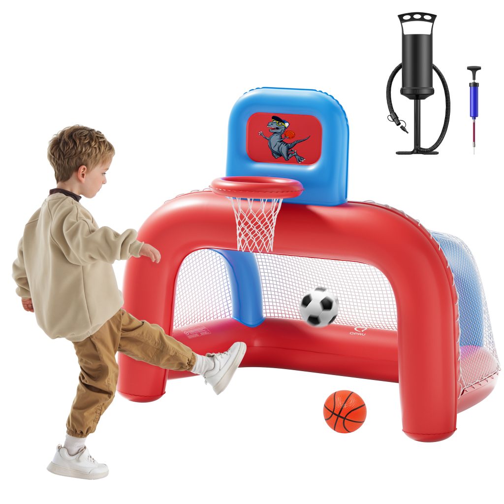 Combines basketball and soccer in one fun, easy-to-set-up toy @qpau.official #nappaawards #playlearnconnect #ToddlerSportsCenter #InflatableBasketballHoop #ToddlerSoccerGoal #ActiveToddlers #IndoorOutdoorPlay #QPAUKids #MVPInTraining #ToddlerToys #KidsSportsFun #ScreenFreePlay