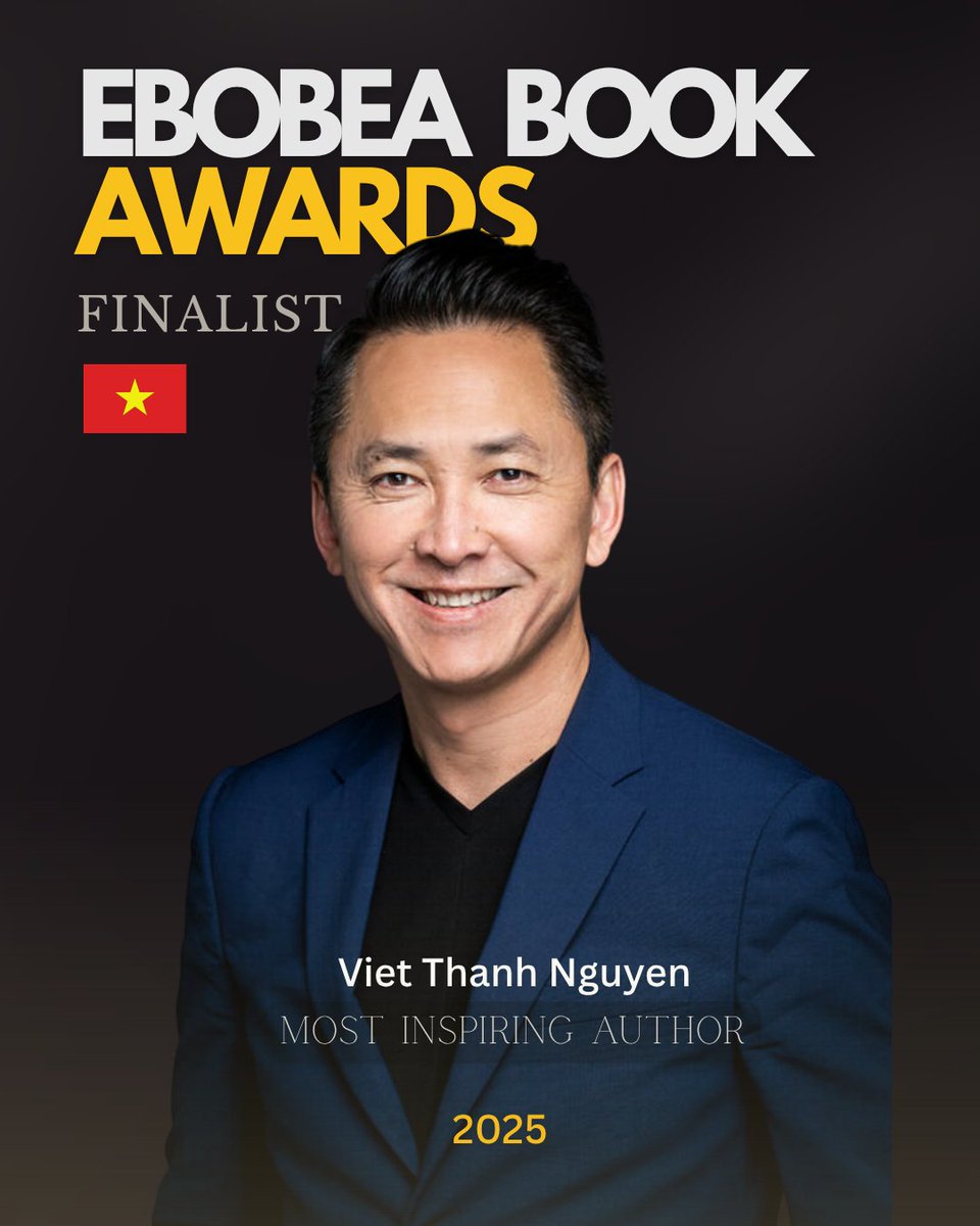 Viet thanh Nguyen, Thank you for representing your nation with your nomination for the Ebobea Book Award. We’re so proud of you! #ebobeabookawards