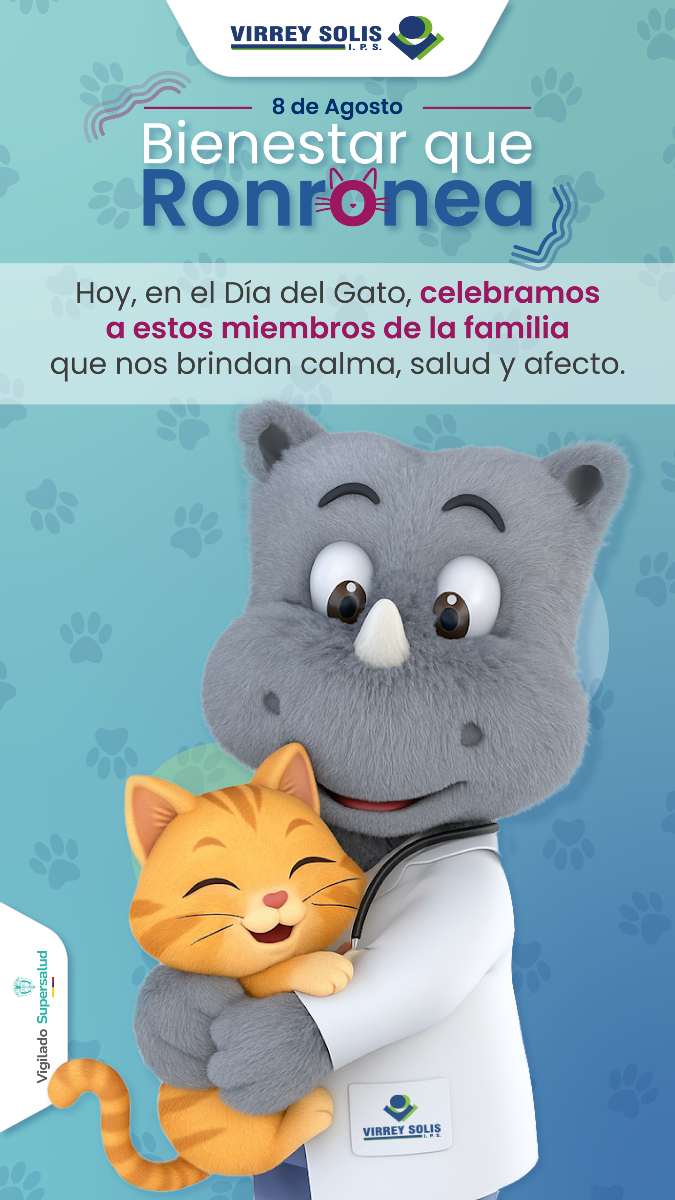 Virrey Solís IPS (@virreysolisips) on Twitter photo ¡Feliz Día del Gato! 😽
Hoy, no solo celebramos a nuestros adorables y misteriosos compañeros, sino también los increíbles beneficios que aportan a nuestra salud. Su ronroneo reduce el estrés y la presión arterial, mientras que su compañía combate la soledad y la depresión. 💙 ¡Feliz Día del Gato! 😽
Hoy, no solo celebramos a nuestros adorables y misteriosos compañeros, sino también los increíbles beneficios que aportan a nuestra salud. Su ronroneo reduce el estrés y la presión arterial, mientras que su compañía combate la soledad y la depresión. 💙