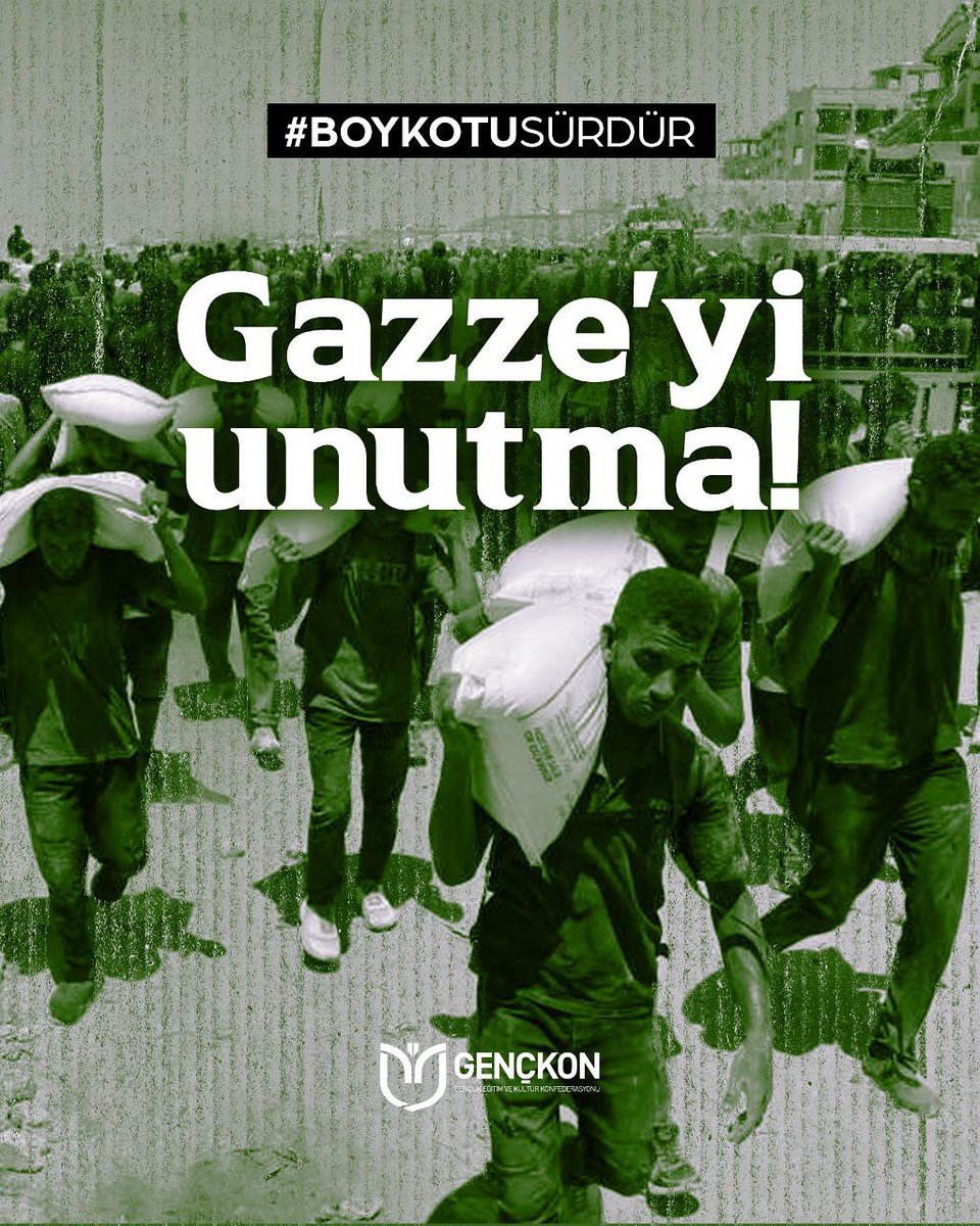 Filistin'i kalbinin gündeminde tut! 
Gazze'yi unutma!
Boykotu ve duayı sürdür!

#Gazze