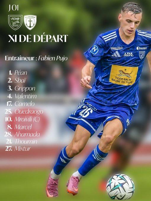 2nivergos's tweet photo. FC Villefranche - US Concarneau : les deux "11" de départ dans les starting de cette première journée de #NationalFFF
#FCVBUSC @FCVB_officiel @USConcarneau #Concarneau @TelegrammeSport @NeplazR https://t.co/EqnnZJN5Z5