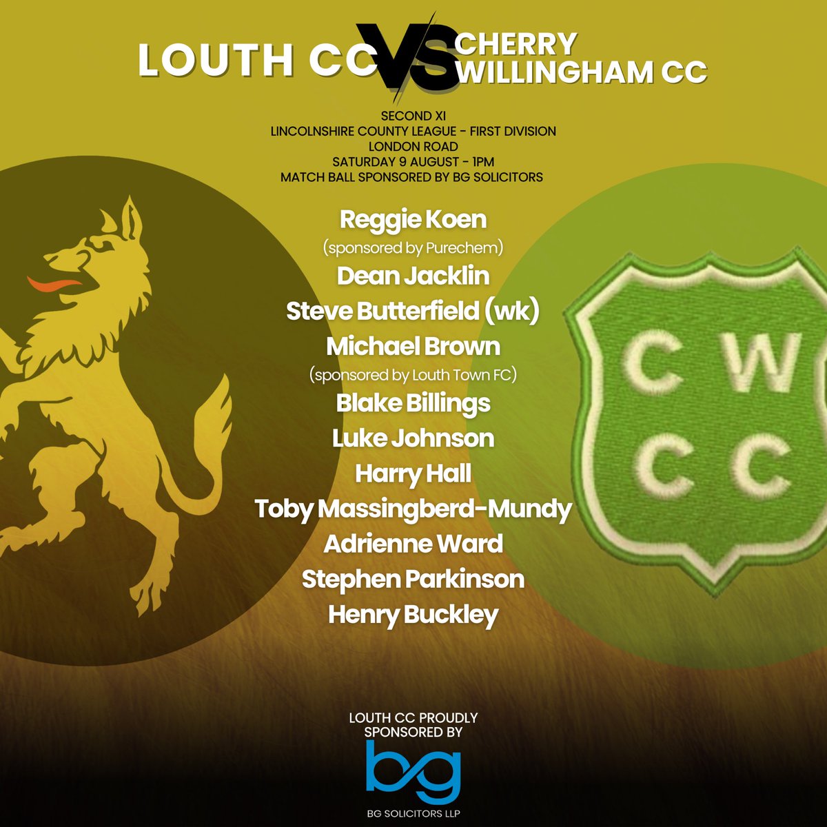 The Second XI will be looking to bounce back and put some important points on the board when they host Cherry Willingham CC tomorrow.
Here’s how they line up 🏏🐺

🎥Remember you can watch all the action unfold on our YouTube channel: youtube.com/watch?v=27lgLN…