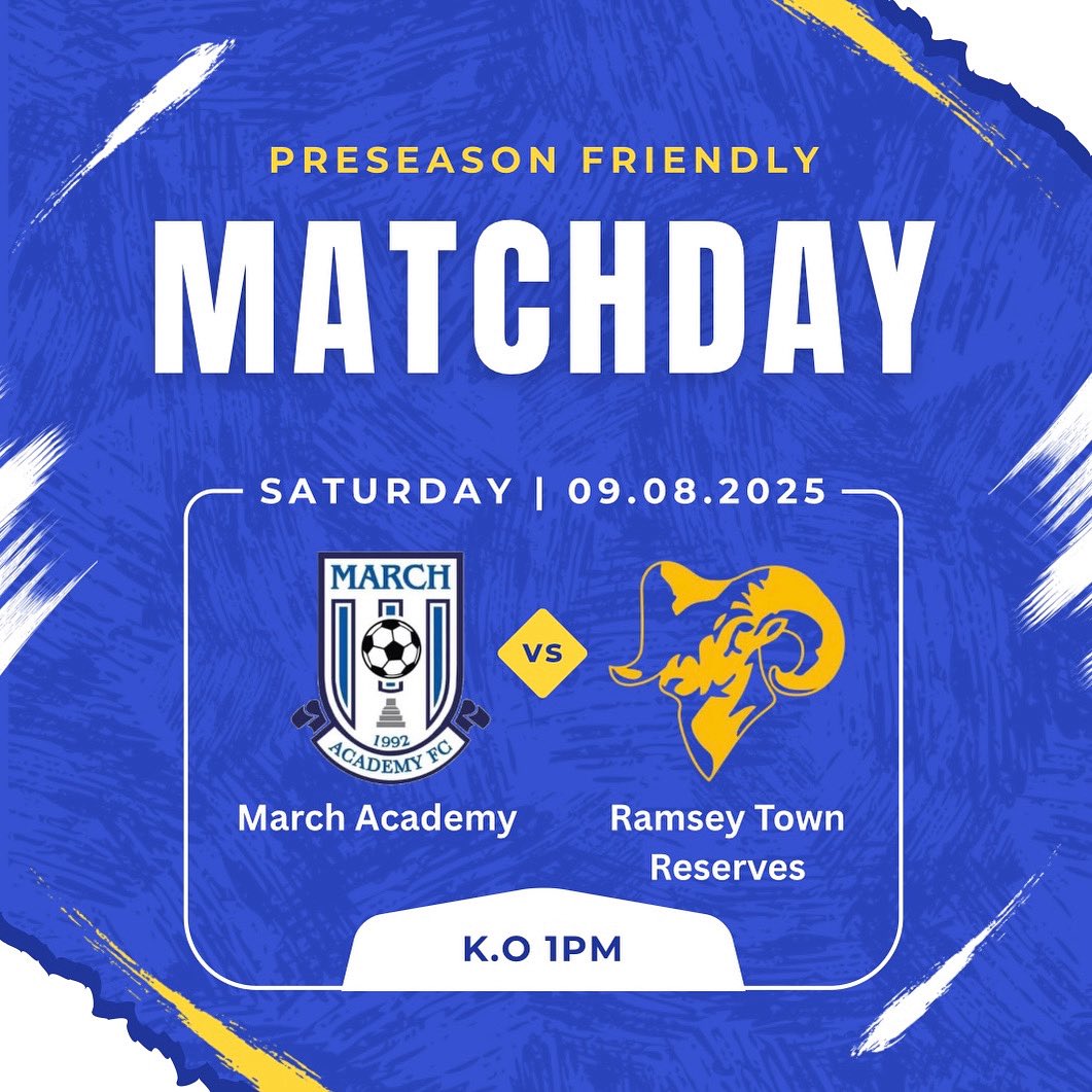March Academy (@academymarch) on Twitter photo Tomorrow we host <a href="/ramsey_town/">Ramsey Town F.C</a> Res in what will be another good test for us. We have a run of home friendlies now so itโll give us a great opportunity to feel โat homeโ with the new pitch. Hopefully another positive performance from the lads! ๐ช๐ผ
Come on Academy! ๐ Tomorrow we host <a href="/ramsey_town/">Ramsey Town F.C</a> Res in what will be another good test for us. We have a run of home friendlies now so itโll give us a great opportunity to feel โat homeโ with the new pitch. Hopefully another positive performance from the lads! ๐ช๐ผ
Come on Academy! ๐
