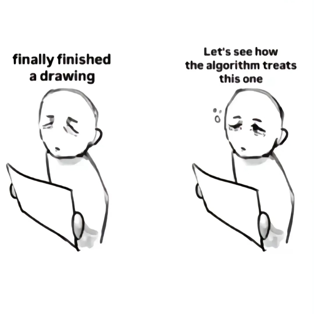 Try my luck again hoping this time my artwork will win the algorithm!!