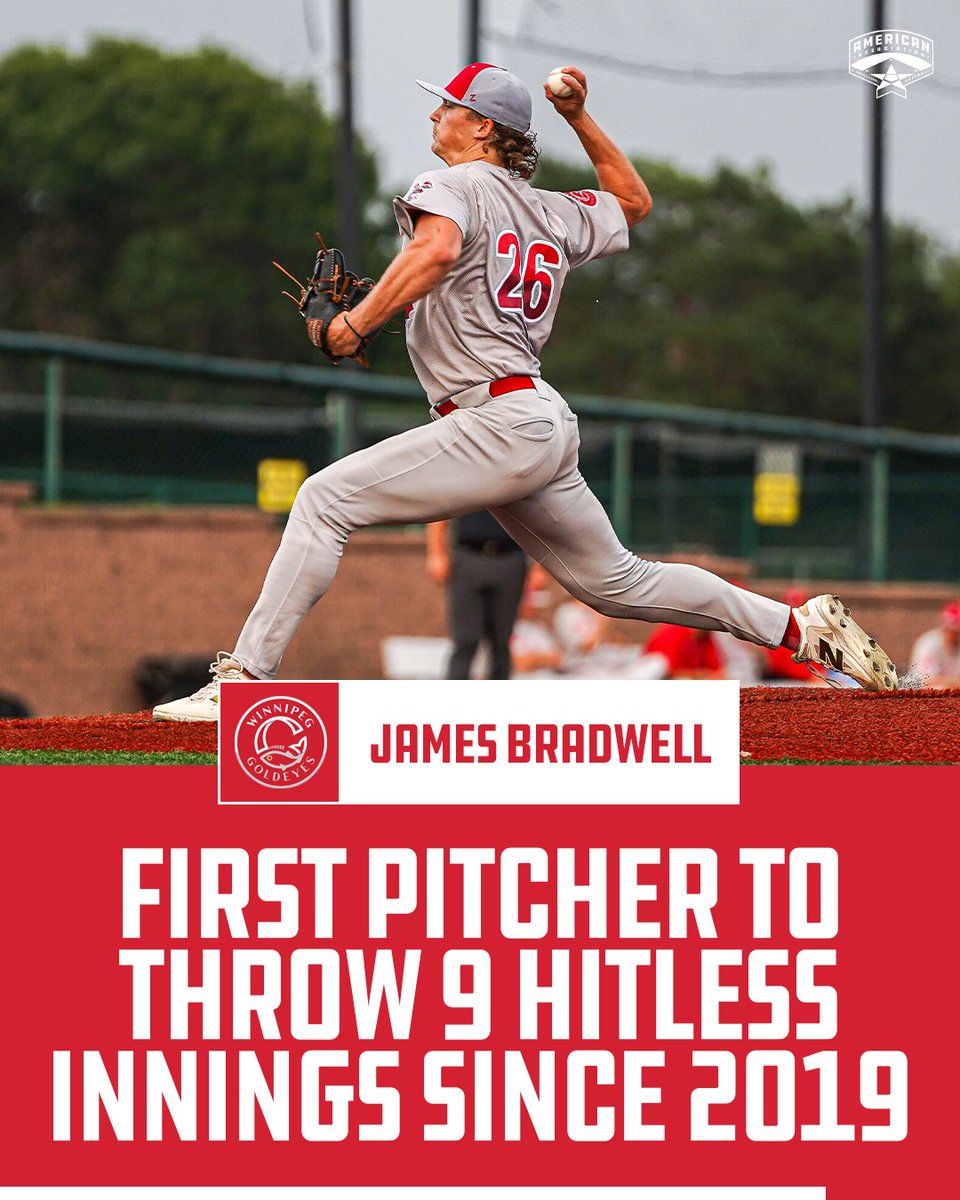 Nine no-hit innings from James Bradwell, a feat not seen in the AAPB in six years 👀