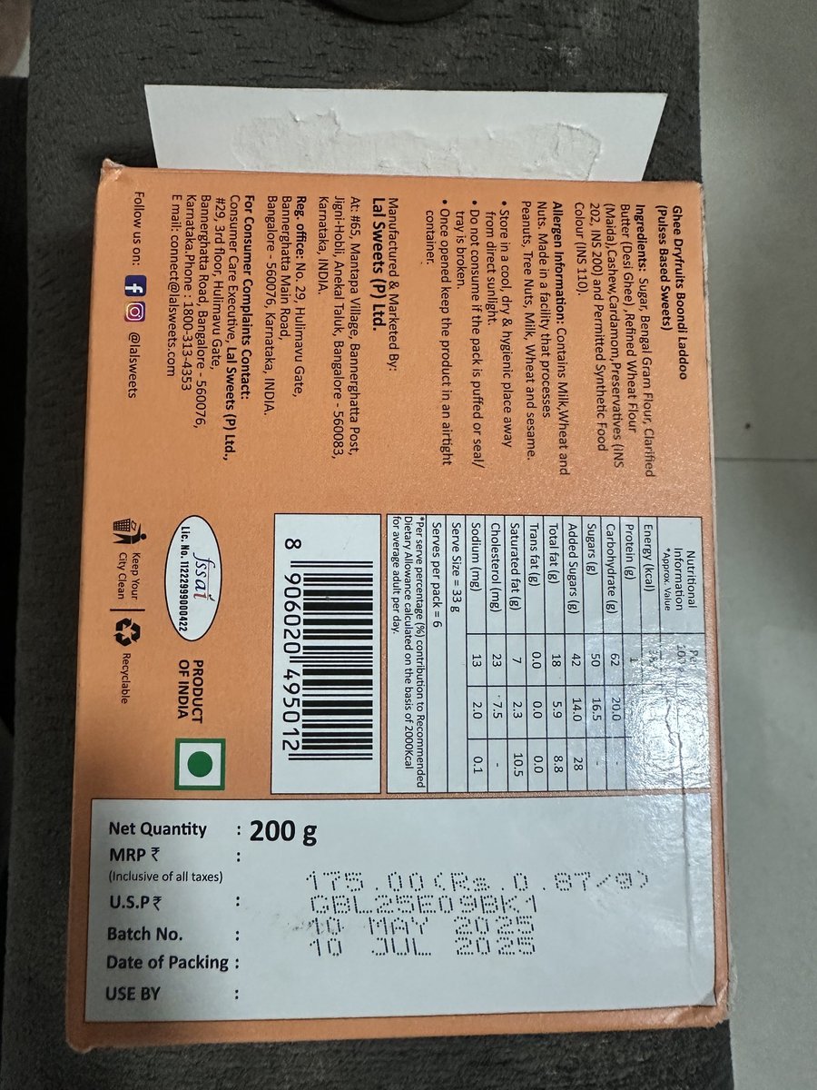 PPabitra's tweet photo. ⁦@albinder⁩ ⁦@letsblinkit⁩
Got my order now — and the product expired a month ago!
How can an expired product even reach a customer? This is a serious lapse in quality &amp; safety checks.
Unacceptable!

#CustomerSafety #BlinkIt https://t.co/Q0S6v0vT1X