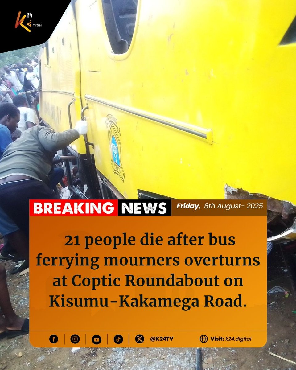Several feared dead as school bus full of mourners crashes in Kisumu

Read the full story here: tinyurl.com/25umw57h