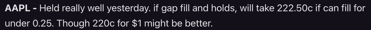 If you took $AAPL 222.50c for 0.25 per my plan in my blog this morning.... You banked.  hit $7!!!

Learn how I trade and get daily trade ideas for less than Starbuck coffee  

$SPY creates indecision candle yesterday! Trade Ideas for Fri Aug 08 open.substack.com/pub/spectretra…