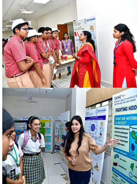 ICMR_RMRCBBSR's tweet photo. The event buzzed with excitement as young minds took part in quiz competitions, explored interactive exhibitions, and enjoyed a guided visit to the Central Instrumentation Laboratory - getting a real taste of research in action. #OneDayAsScientist #SHINEAtICMR #NextGenExplorers https://t.co/Ctj6eOerSV