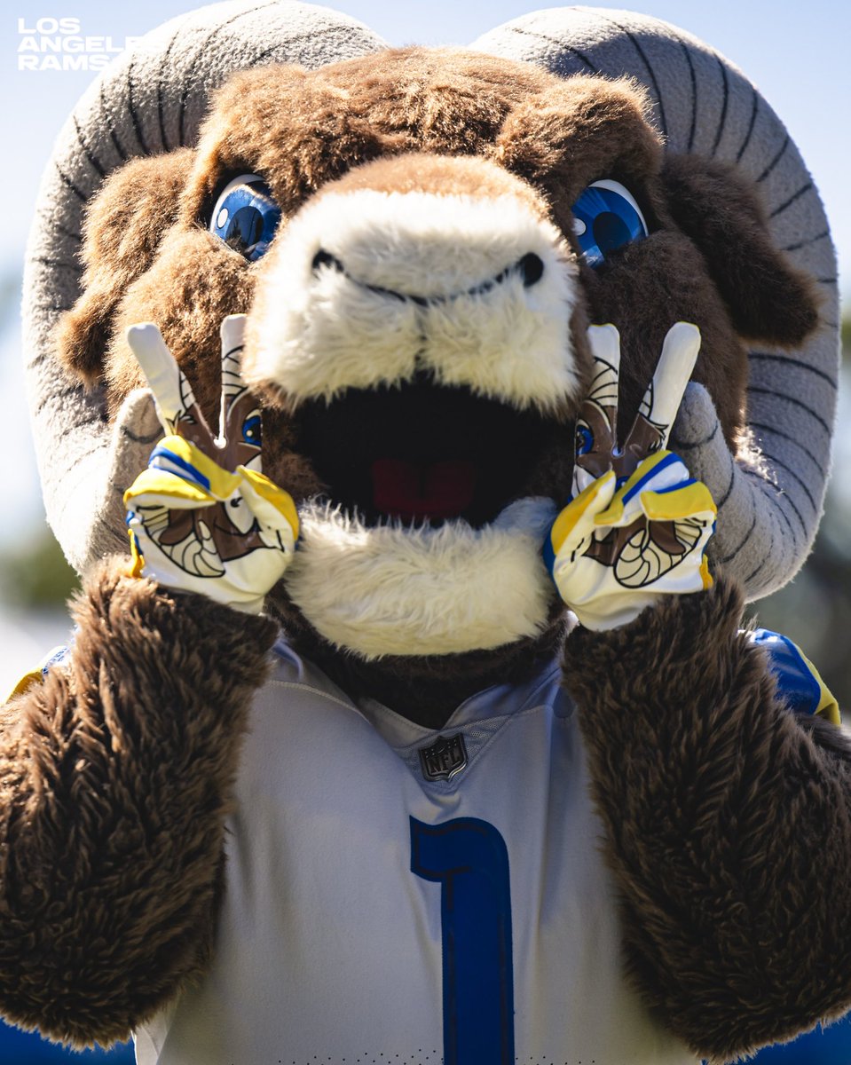 Get your game face on! The Rams play football tomorrow! 🏟️