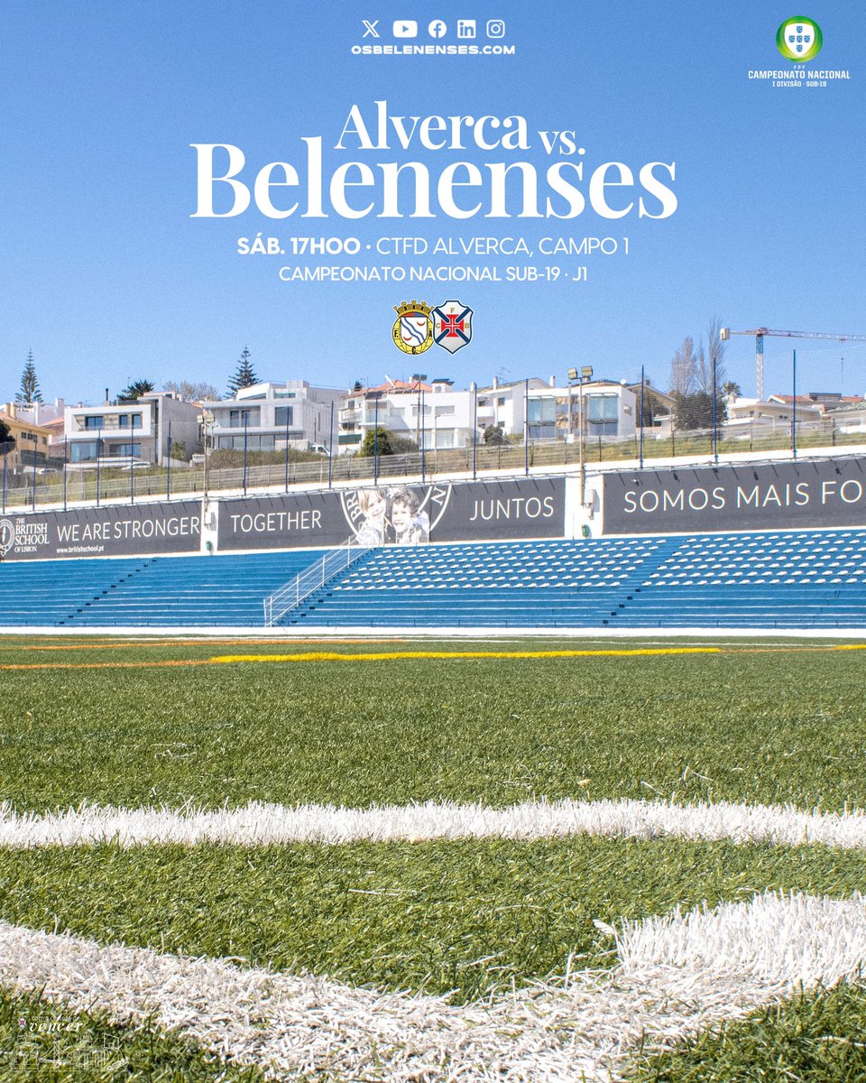 ⌛️ Arranca o Nacional de #Juniores com o #Belenenses a deslocar-se ao terreno do Alverca. Força Equipa, #ComACertezaDeVencer! 💙🙌

🆚 Alverca
🏆 Nacional de #Sub19, Série Sul, 1ª Jornada
⏰ Sábado, 17h00
📌 Campo 1 do Centro de Treinos e Formação Desp. Alverca
#tweetpastel