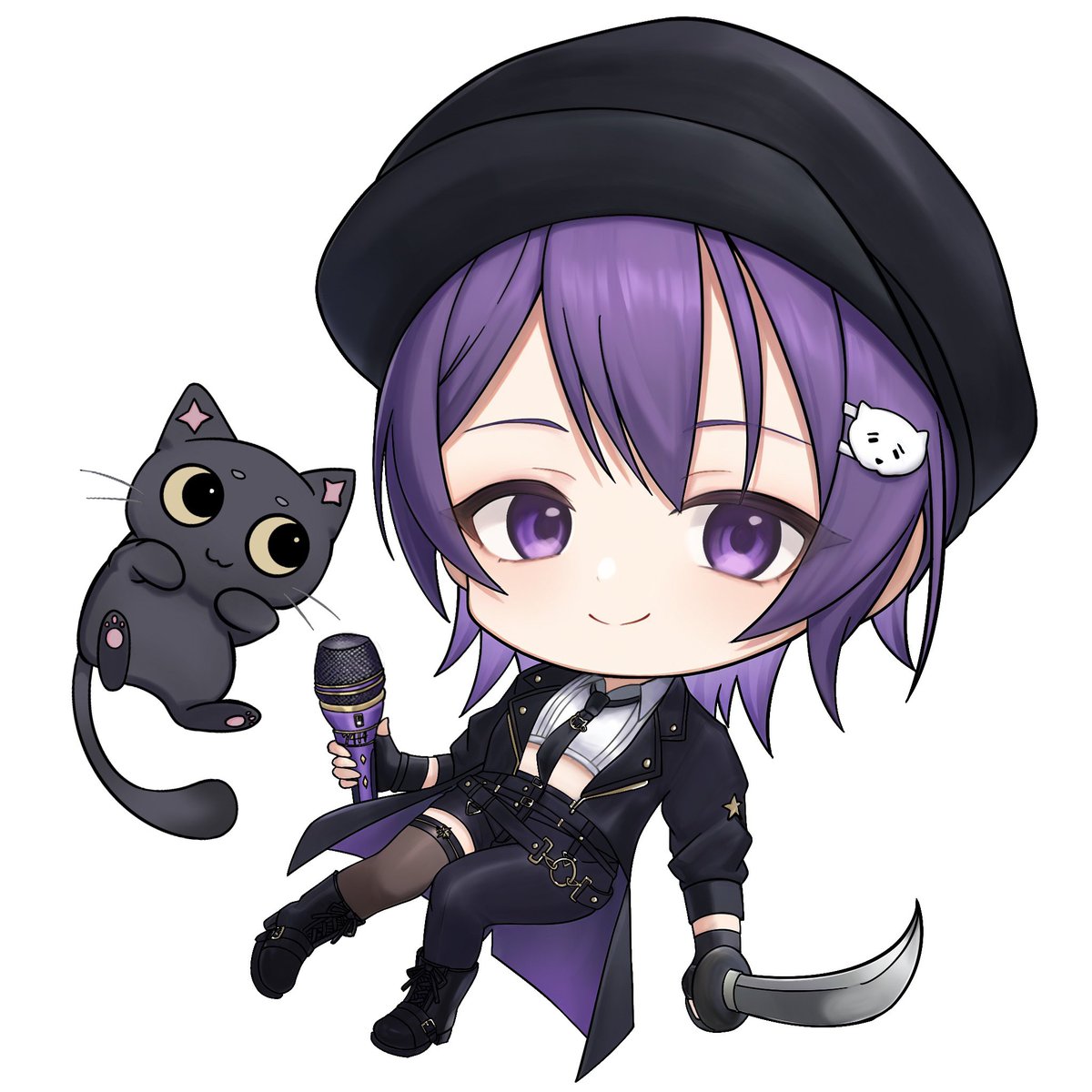 小黑毛球與主播🐈‍⬛🐱
 #Kspaint