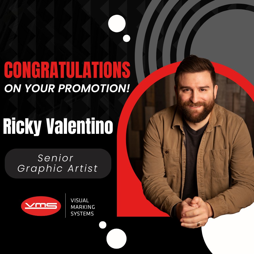 Please join us in congratulating Ricky Valentino on his promotion to Senior Graphic Designer! His expertise, attention to detail, and dedication to supporting the team have made this promotion well-deserved. Congratulations, Ricky!
#Promotion #VMSProud #TeamVMS #CareerGrowth