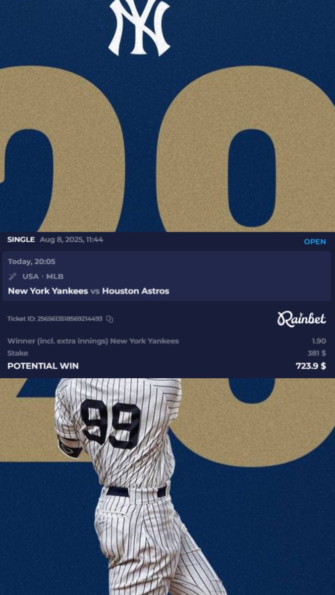 We going w the New York Yankees on this one