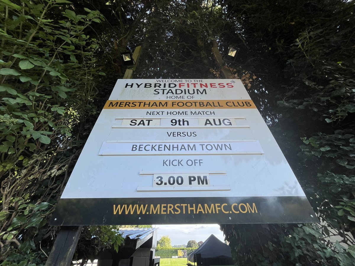 Merstham FC (Official) (@mersthamfc1892) on Twitter photo ๐ง๐ผ๐บ๐ผ๐ฟ๐ฟ๐ผ๐, ๐ถ๐ ๐ฏ๐ฒ๐ด๐ถ๐ป๐.
A new <a href="/IsthmianLeague/">The Pitching In Isthmian League</a> season dawns - and The Hybrid Fitness Stadium is primed for battle.
Join us at home as <a href="/JDecruz10/">Jamie Decruz</a> and the lads kick off the campaign ๐ <a href="/beckenhamtownfc/">Beckenham Town FC</a>. KO 3pm.
Stand tall. Sing loud. Be the difference.
#COYM ๐งก๐ค ๐ง๐ผ๐บ๐ผ๐ฟ๐ฟ๐ผ๐, ๐ถ๐ ๐ฏ๐ฒ๐ด๐ถ๐ป๐.
A new <a href="/IsthmianLeague/">The Pitching In Isthmian League</a> season dawns - and The Hybrid Fitness Stadium is primed for battle.
Join us at home as <a href="/JDecruz10/">Jamie Decruz</a> and the lads kick off the campaign ๐ <a href="/beckenhamtownfc/">Beckenham Town FC</a>. KO 3pm.
Stand tall. Sing loud. Be the difference.
#COYM ๐งก๐ค