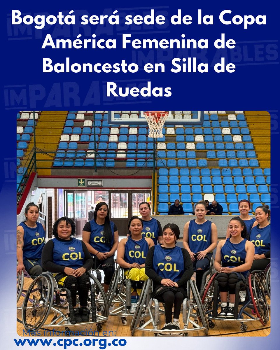 🏀✨ Bogotá vive la pasión del baloncesto en silla de ruedas
Del 9 al 14 de agosto, el Coliseo Cayetano Cañizares será sede de la Copa América Femenina de Baloncesto en Silla de Ruedas.

#imPARAbles cpc.org.co/bogota-sera-se…