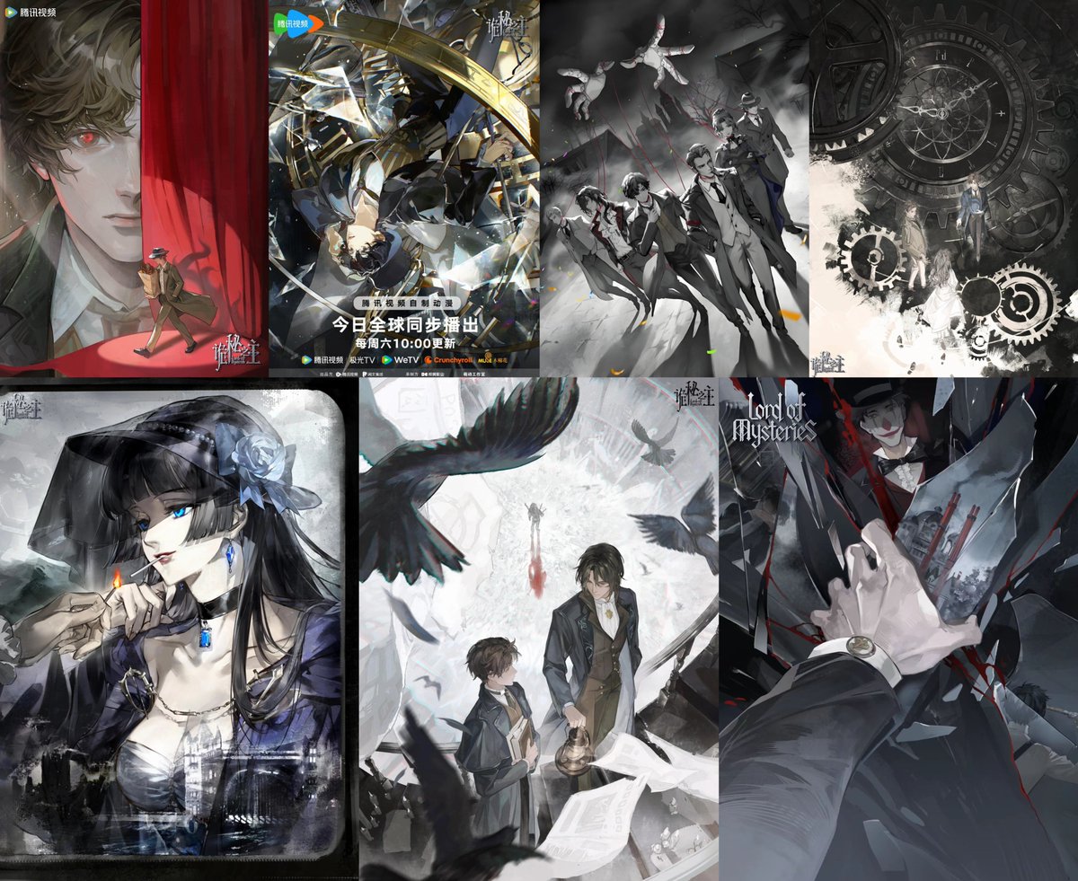 LOTM_WORLD's tweet image. LORD OF THE MYSTERIES ALL EPISODE POSTERS 

I&apos;M EXCITED TO SEE TOMORROW&apos;S POSTER!