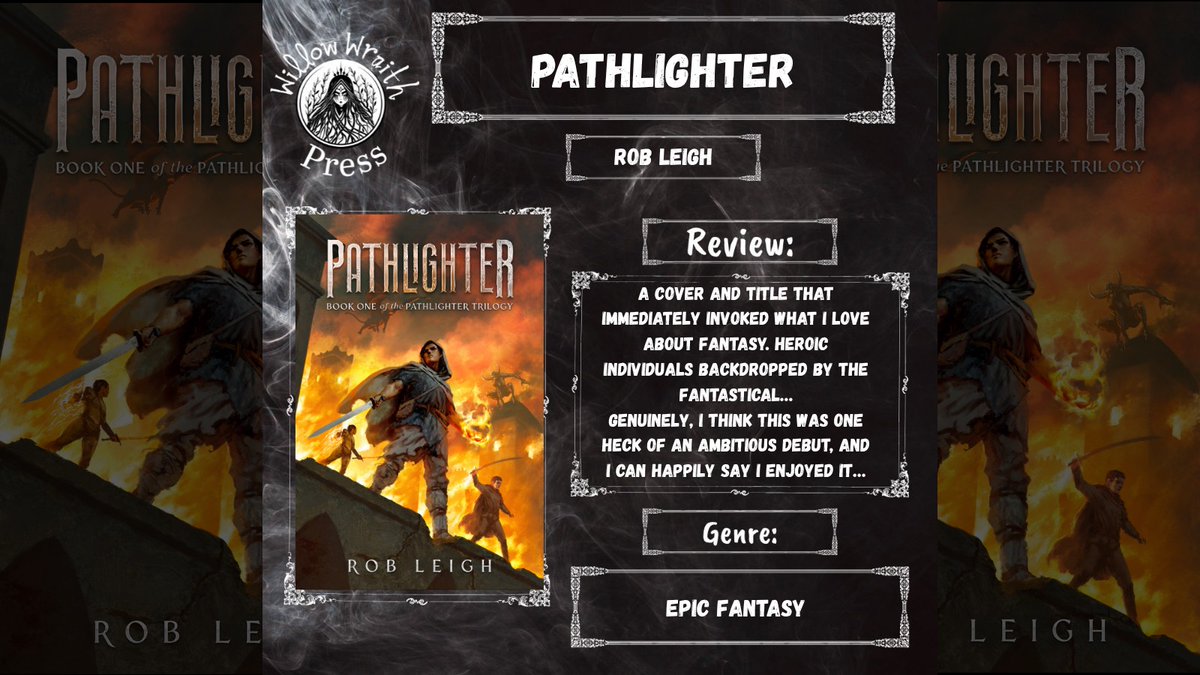 G.J. Terral: Bloodless Pre-orders live! (@stat_mo1) on Twitter photo This has been a long time coming... But I was happy to read and review the novel Pathlighter by <a href="/ProblyRobWriter/">Rob Leigh-Author of Myth & Metal</a>
Epic Fantasy with clear sword and sorcery vibes is my absolute cup of tea, and this debut novel checked off a ton of boxes. Sequel in the works This has been a long time coming... But I was happy to read and review the novel Pathlighter by <a href="/ProblyRobWriter/">Rob Leigh-Author of Myth & Metal</a>
Epic Fantasy with clear sword and sorcery vibes is my absolute cup of tea, and this debut novel checked off a ton of boxes. Sequel in the works
