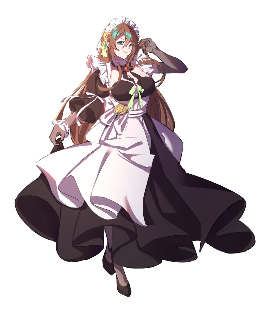 ロゼッタメイド🫶🫶💛🧡💚🌹

畫一下女僕蘿賽塔，之後能一起畫到插圖裡!!

 #グラブル #グランブルーファンタジー #ロゼッタ #GranblueFantasy #gbf