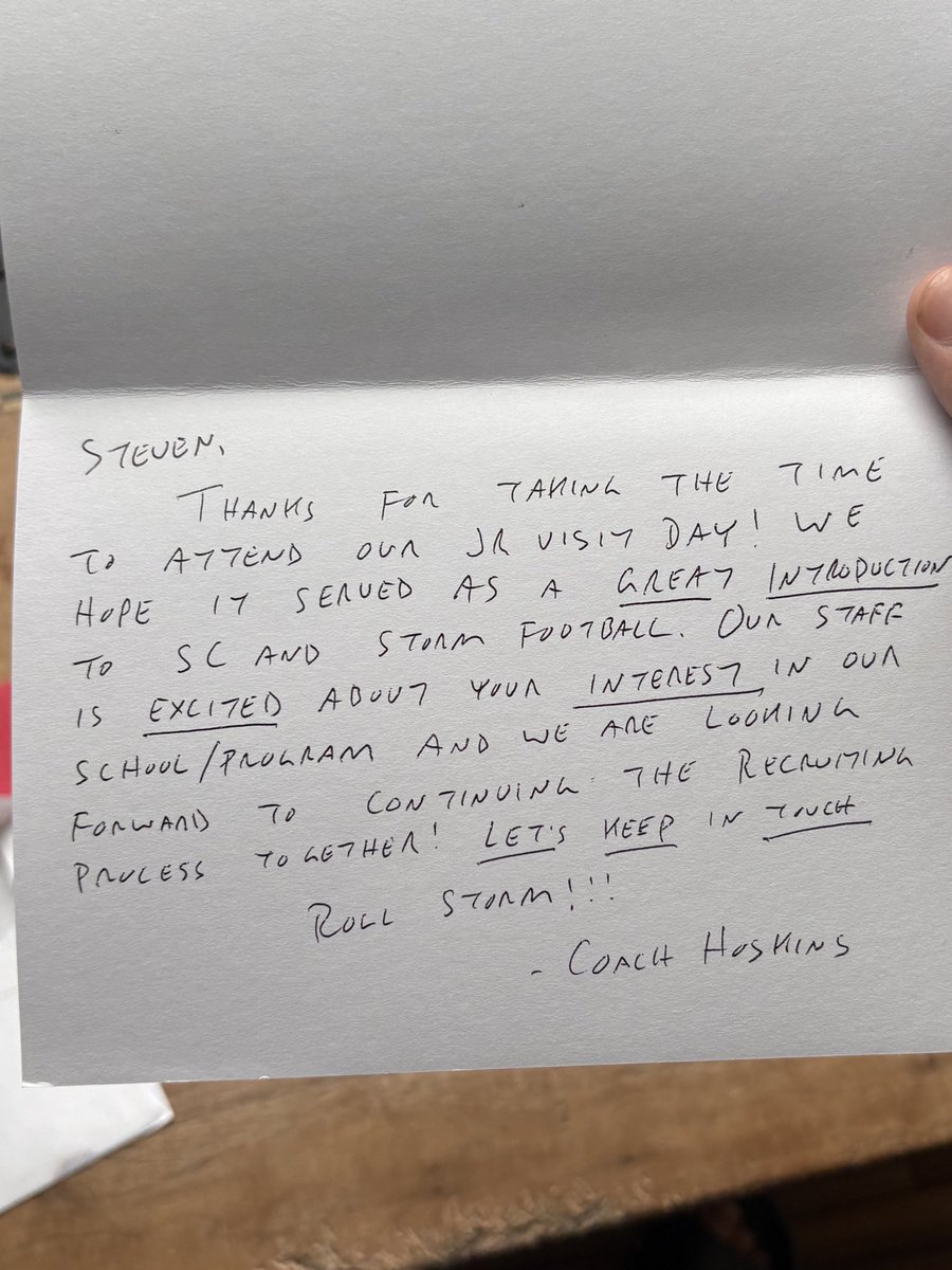 procko_steven's tweet photo. Thank you @ReedHoskins for the letter and I had an amazing time at the  junior day https://t.co/GiDl3TrvTH