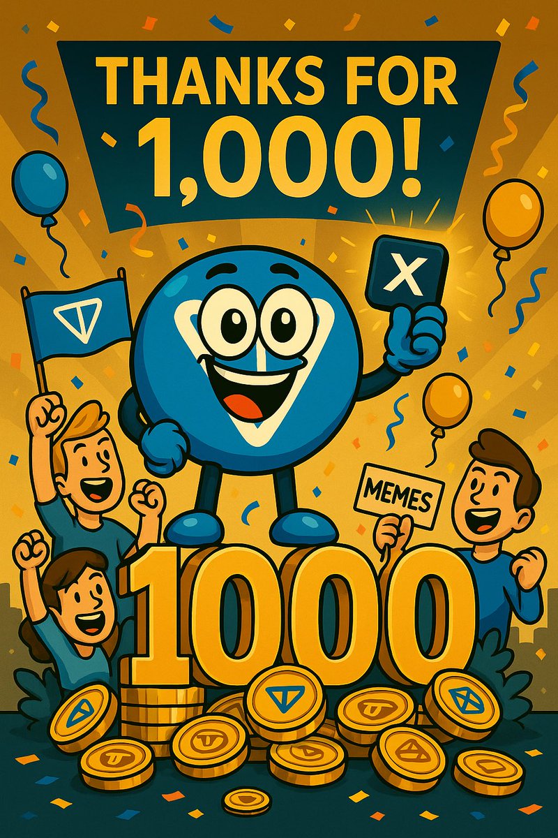Thanks for the 1000 follower 💎 $TON is the best