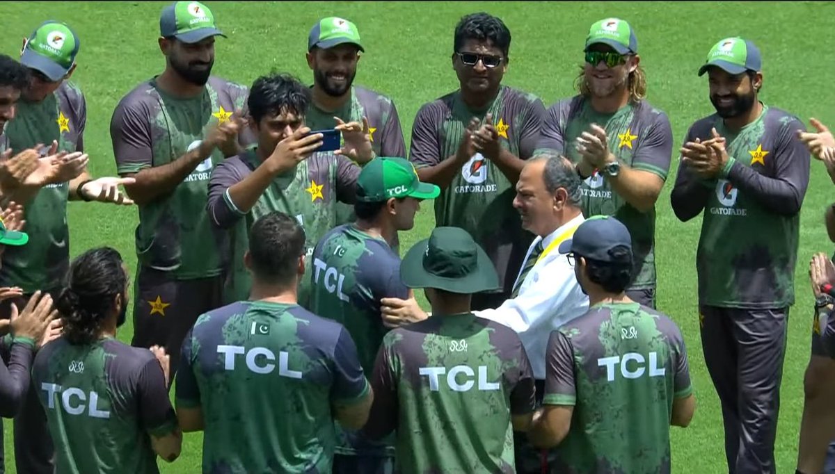 HASSAN NAWAZ MAKING HIS ODI DEBUT FOR PAKISTAN. 
#PAKvsWI #BabarAzam𓃵