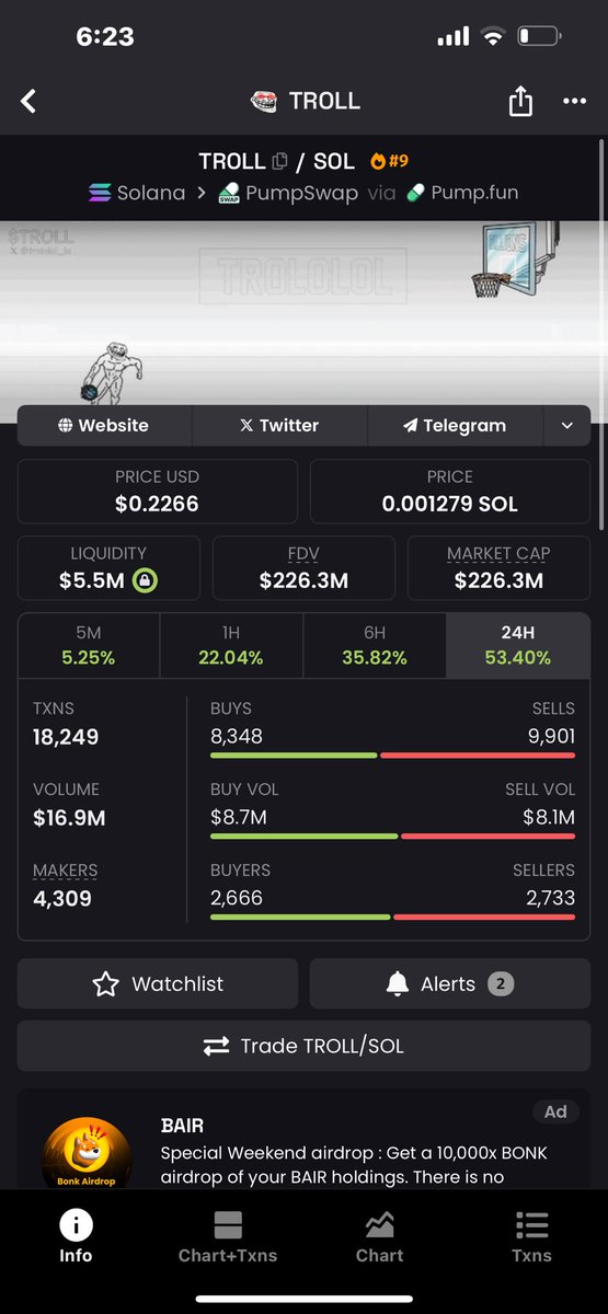 400k &gt;&gt; 220m on $troll 550X🟩🟩
Just listen 👂 to me 🚀🔥🔥

5UUH9RTDiSpq6HKS6bp4NdU9PNJpXRXuiw6ShBTBhgH2