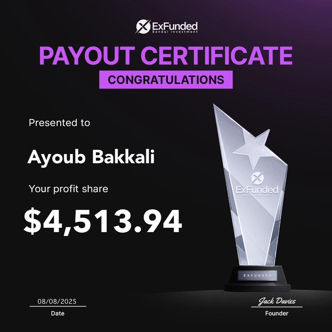 Expressfunded's tweet image. 🚨 ExFunded Payout Drop! 🚨

Shoutout to every trader who stayed focused, executed with precision, and secured their bag with ExFunded. You’ve proven that this isn’t just about charts — it’s about mindset, discipline, and relentless execution. 👊📈

Step up, level up, and let’s…