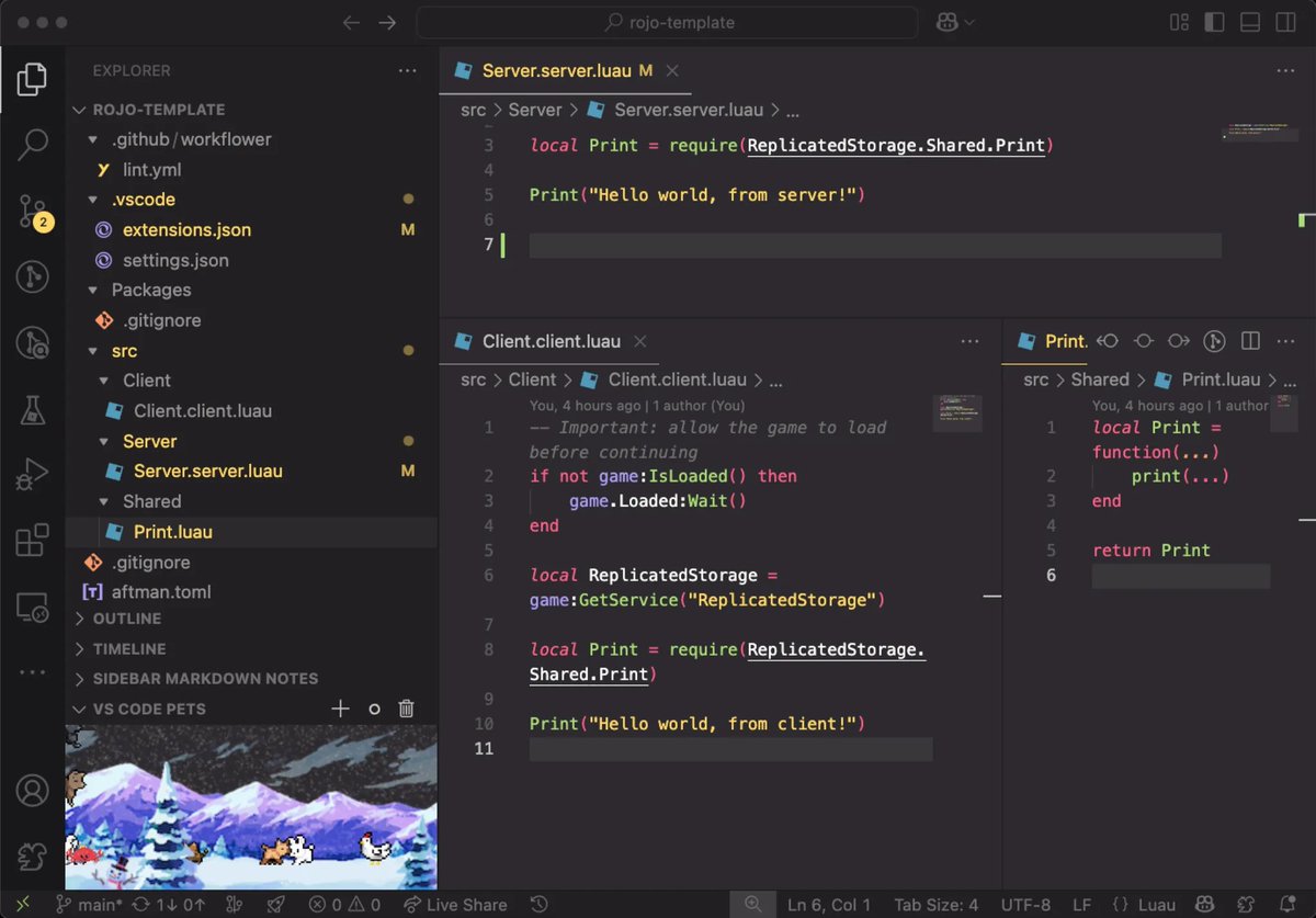 I made a simple guide on getting set up with Rojo &amp; VS Code
🧵 #RobloxDev #RobloxStudio #Roblox
