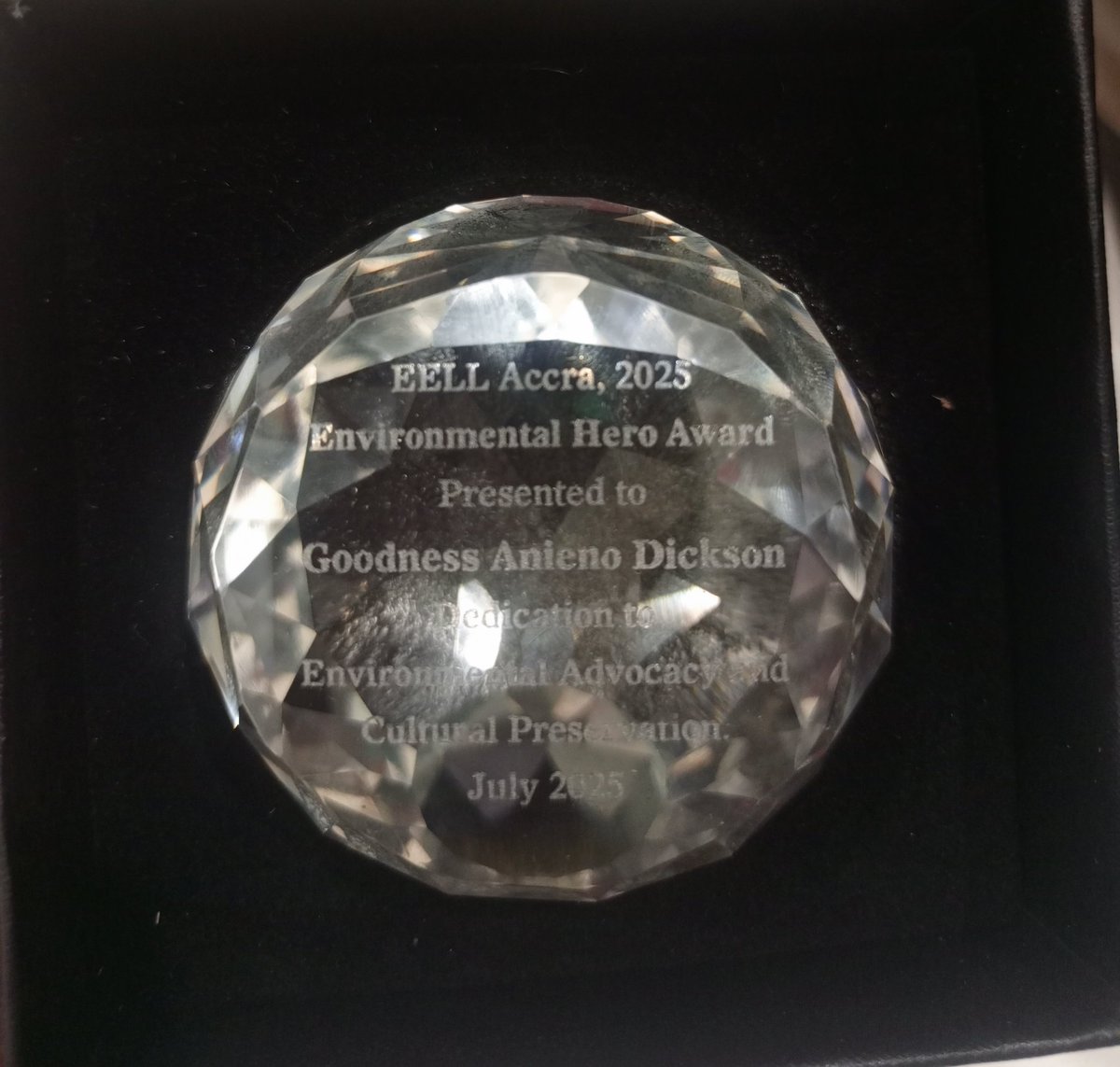 I appreciate the organizers of the EELL'25 conference for nominating me with other great environmental advocates for the Environmental Hero Award.
I also appreciate my team members &amp; all environmental advocates.
Let's continue to do more for the sustainability of our environment.