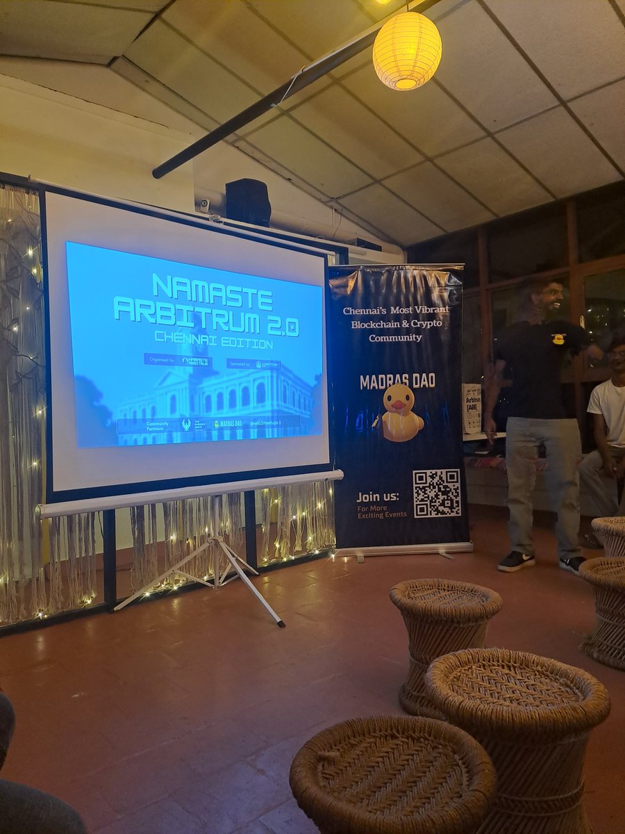 Just stepped into the Web3 world, and Namaste Arbitrum: Chennai Edition was the perfect start✨
Learned about the Arbitrum blockchain and found some amazing communities <a href="/Web3Chennai/">Web3Chennai</a>  <a href="/TPG_Chennai/">TPG Chennai Chapter</a>  <a href="/MadrasDAO/">MadDAO</a> .Excited for this journey.
#Web3 #BlockchainInnovation