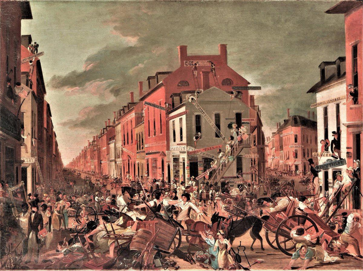 WillHeinzel's tweet photo. Imagine every worker in New York City moving to a new office on the same day.

Prior to WWII, that's exactly what happened. All office leases in New York ended on either May 1st of Oct 1st.

This was called "Moving Day" and created chaos and pandemonium in the streets.

This tradition also set an impossibly short deadline for the builders of the Empire State Building. The tallest building in the world would have to be built in less than 14 months.

If the builders missed the deadline, they would sacrifice 6 months of rents. 

But they rose to the challenge and completed construction in only 410 days, setting a new record for speed and height.