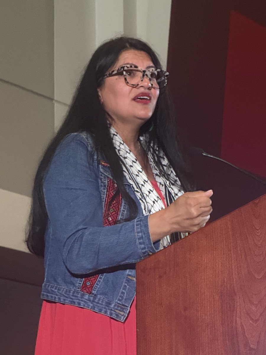 DSA (@demsocialists) on Twitter photo “The working masses are hungry for revolutionary change!”
—<a href="/RashidaTlaib/">Rashida Tlaib</a> at DSA convention “The working masses are hungry for revolutionary change!”
—<a href="/RashidaTlaib/">Rashida Tlaib</a> at DSA convention