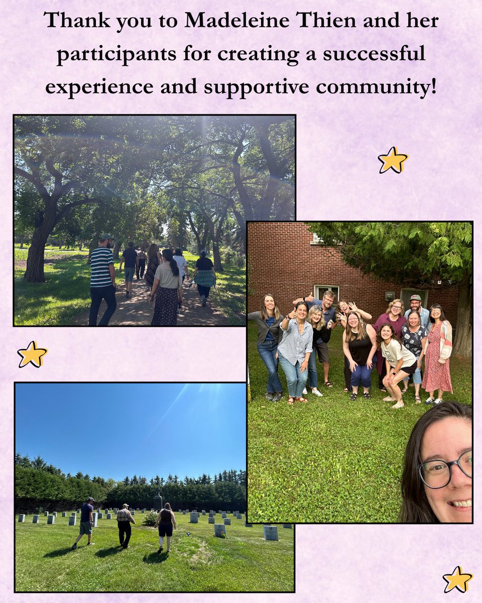 Cheers to the 2025 In-Person Summer Fiction Course!

Thanks to Madeleine Thien and her participants for creating a fantastic community of writers. ✍️

Thanks to Father Demetrius for being a gracious host and to our funders. 🐝❣️

Apply next year at sagehillwriting.ca! 📖