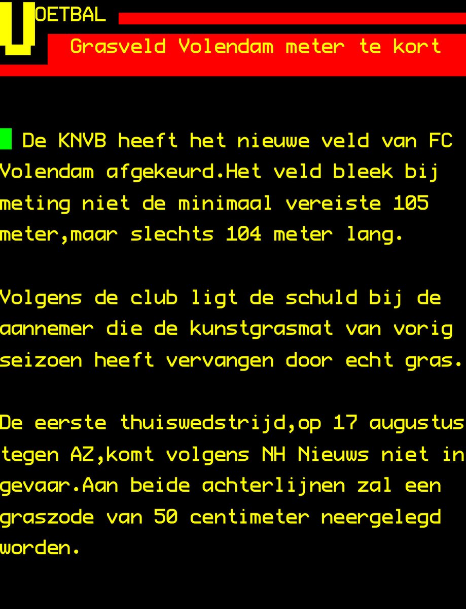 Als dit de enige tekortkoming is, komt het best goed met ⁦<a href="/fcvolendam/">FC Volendam 🔶</a>⁩