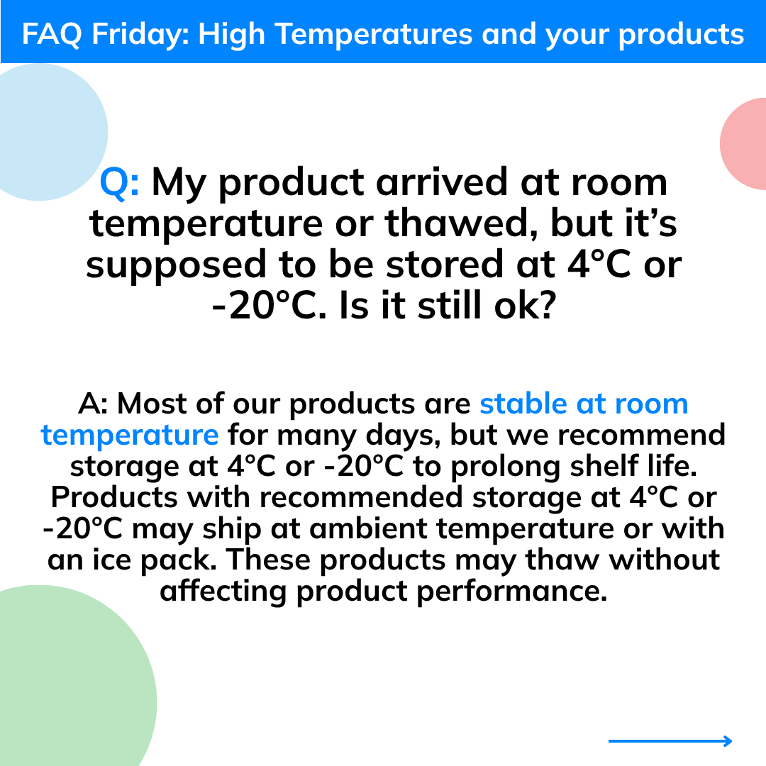 biotium's tweet image. #FAQ Friday! As the #summer heats up, here are our helpful answers to common temperature-related concerns! 🌞 
Read more: biotium.info/47iwKxK
#sciencehelp #sciencecompany #labhelp #scienceadvice #fluorescencefriday