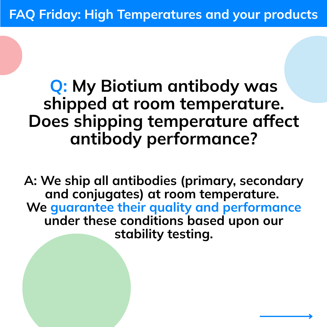 biotium's tweet image. #FAQ Friday! As the #summer heats up, here are our helpful answers to common temperature-related concerns! 🌞 
Read more: biotium.info/47iwKxK
#sciencehelp #sciencecompany #labhelp #scienceadvice #fluorescencefriday