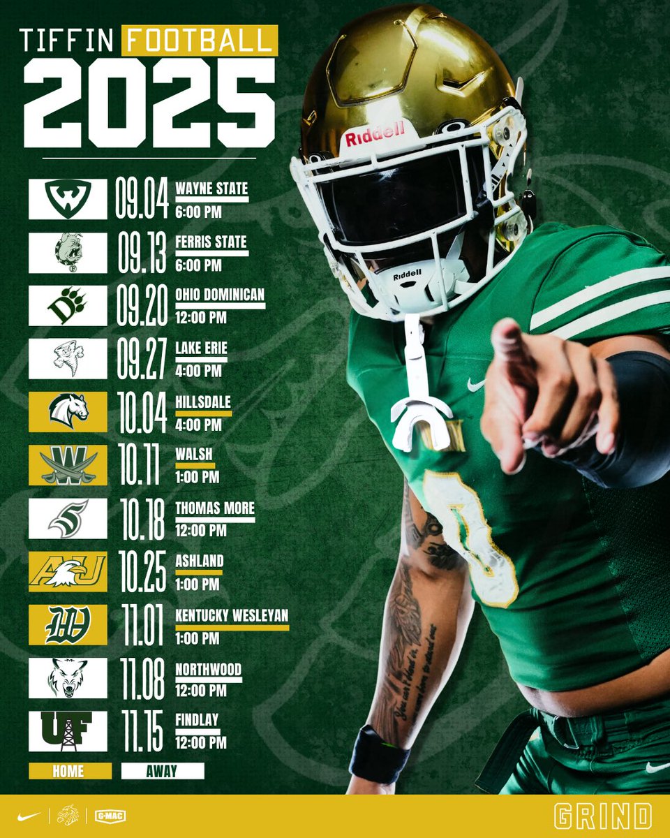 The Official 2025 Football Schedule is Here… 🗓️

#GRIND 🐲