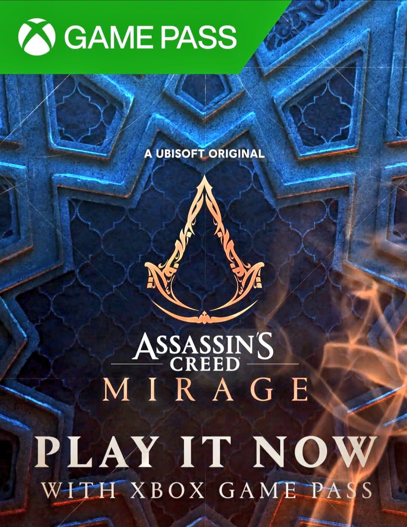 Assassin's Creed Mirage is now available on Xbox Game Pass. 🦅

#AssassinsCreedMirage