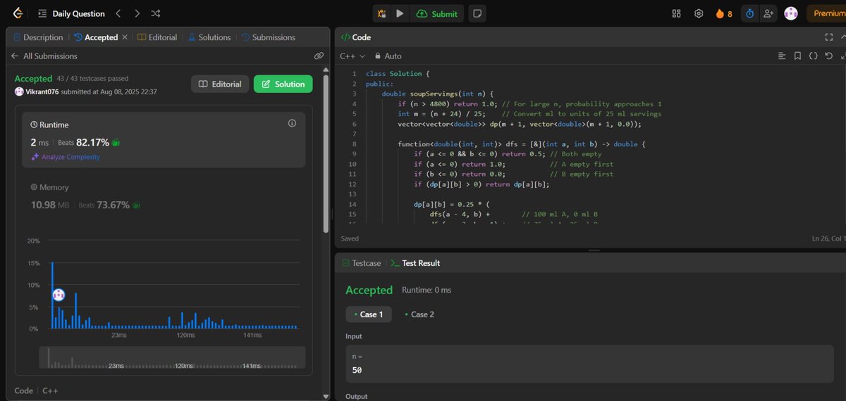 Vikrant_136's tweet image. Day 8: LeetCode’s ‘random operations’ describe my coding skills perfectly
#CodingLife #leetcode #programminglife #DSA #cpp #developer #coder