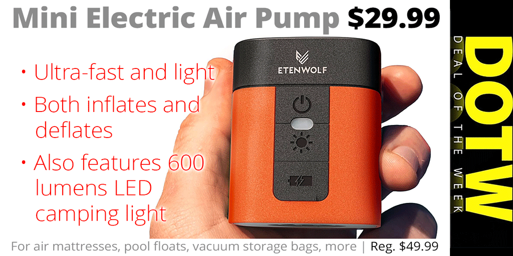 ConnectingPt's tweet image. Connecting Point's Deal of the Week (8/8/25): Mini Electric Air Pump: reg. $49.99; Deal of the Week sale price: $29.99. Through 8/14/25 while supplies last. | tinyurl.com/dz5f3rtu
.
#ConnectingPoint #DealOfTheWeek #DOTW #OutdoorRecreation #RogueValley