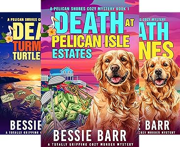 Escape Into the  Pelican Shores Cozy Mystery Series by Bessie Barr today!  

Follow Finn as she and Birdie (the boondocking friend), Beau (Finn's steadfast sidekick Golden Retriever) and Queen Bean (Birdie's aloof . . .   

amzn.to/4m4Ddkn #AD    
Also available on KU!