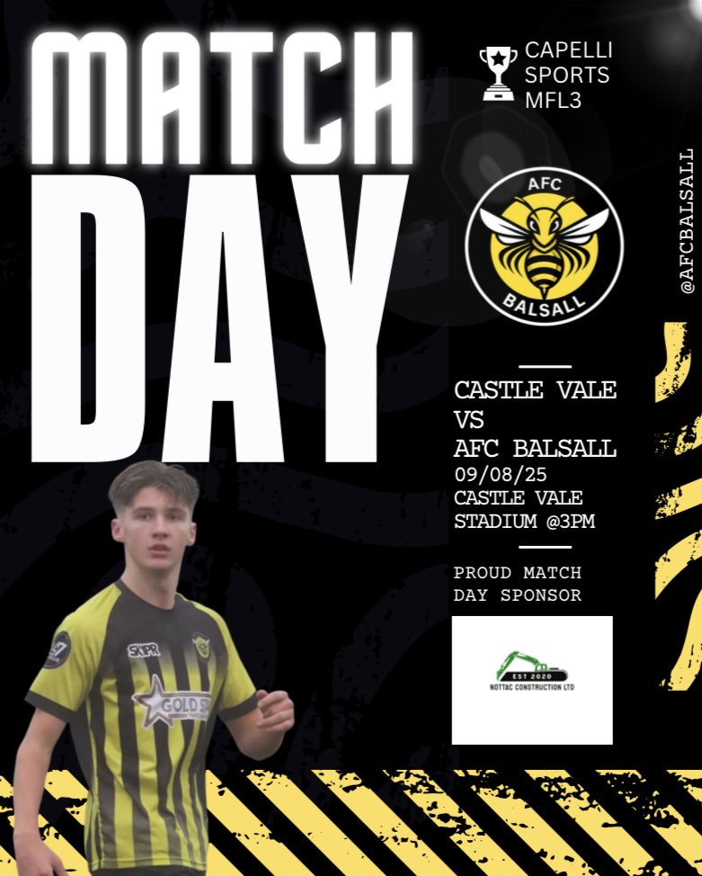 Balsall & Berkswell FC (@balsallfc) on Twitter photo BEES BACK IN ACTION π
Vs: <a href="/CastleVale1998/">Castle Vale Town</a> π
Time: Kick off 15:00 β°
Venue: Castle Vale StadiumποΈ
Math Day Sponsor: NOTTAC Construction π€
Up the Bees π π BEES BACK IN ACTION π
Vs: <a href="/CastleVale1998/">Castle Vale Town</a> π
Time: Kick off 15:00 β°
Venue: Castle Vale StadiumποΈ
Math Day Sponsor: NOTTAC Construction π€
Up the Bees π π