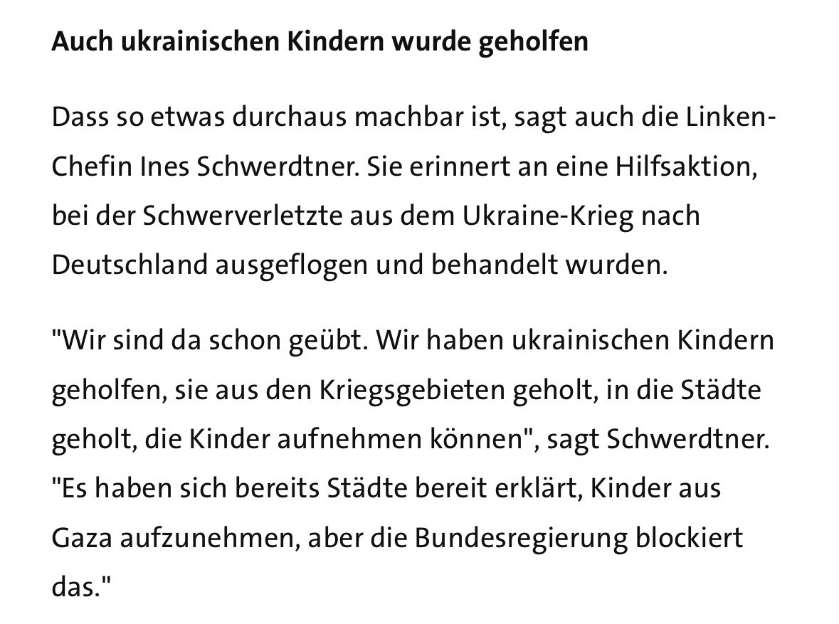 Die Bundesregierung blockiert die Aufnahme von schwerverletzten Kindern aus Gaza, obwohl sich mehrere Städte dazu bereit erklärt haben. Sie handelt zynisch aus politischem Kalkül und ohne menschlichen Kompass.