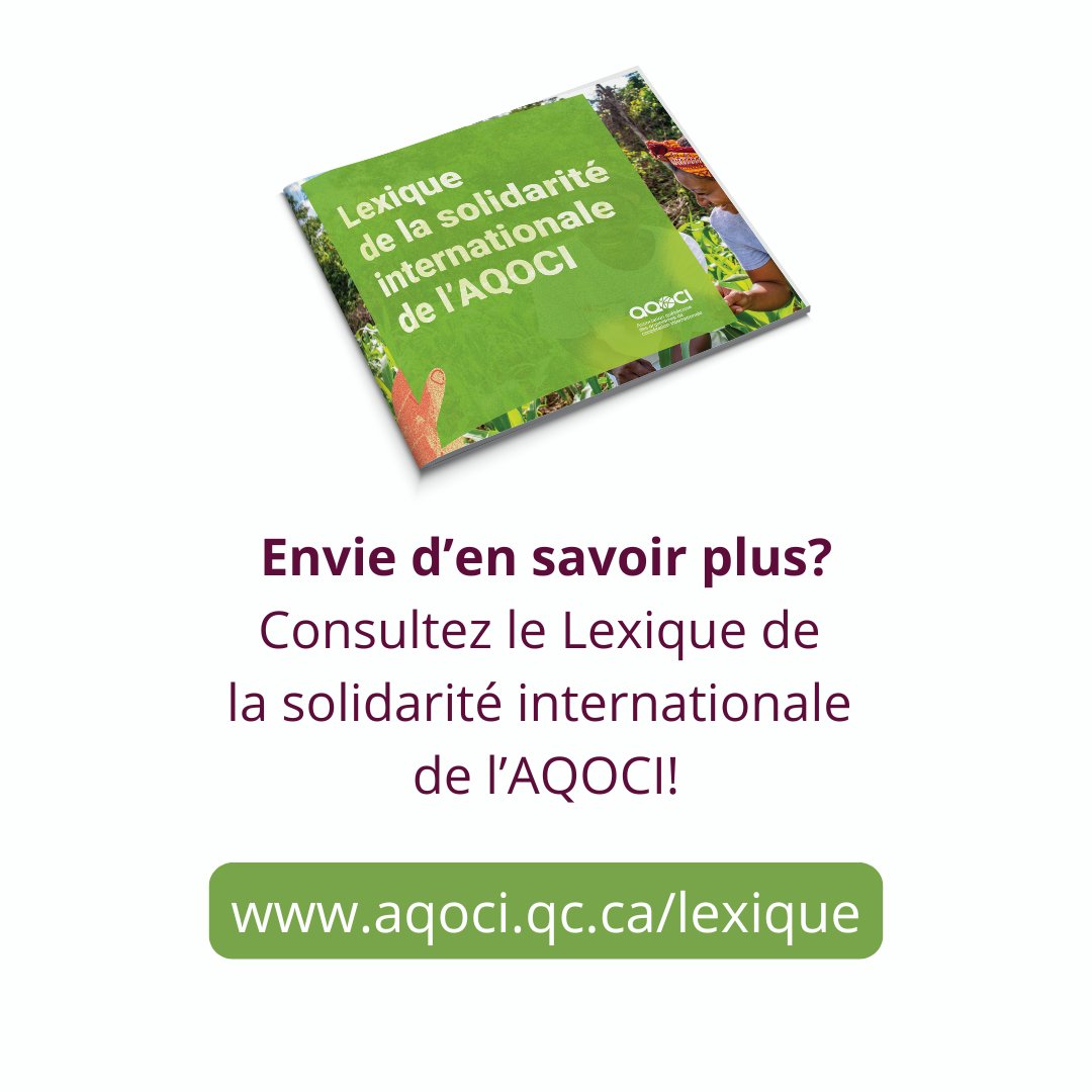 AQOCI's tweet image. 🌍 Sud global, Sud globalisé, Sud mondialisé, les Suds…
Que signifient vraiment ces termes et pourquoi sont-ils importants ?

📗 aqoci.qc.ca/lexique

#Suds #SudGlobal #SudGlobalisé #SudMondialisé #SolidaritéInternationale
