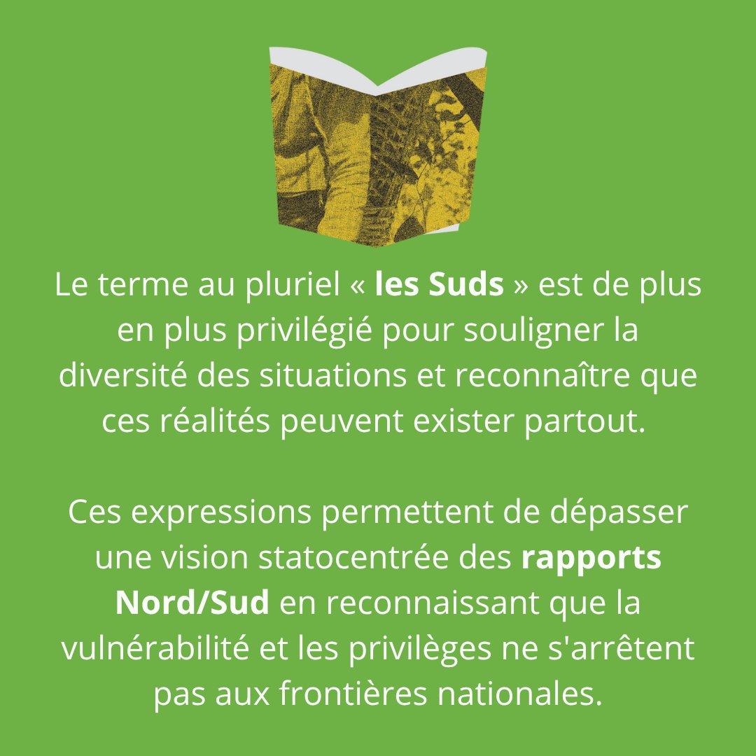 AQOCI's tweet image. 🌍 Sud global, Sud globalisé, Sud mondialisé, les Suds…
Que signifient vraiment ces termes et pourquoi sont-ils importants ?

📗 aqoci.qc.ca/lexique

#Suds #SudGlobal #SudGlobalisé #SudMondialisé #SolidaritéInternationale