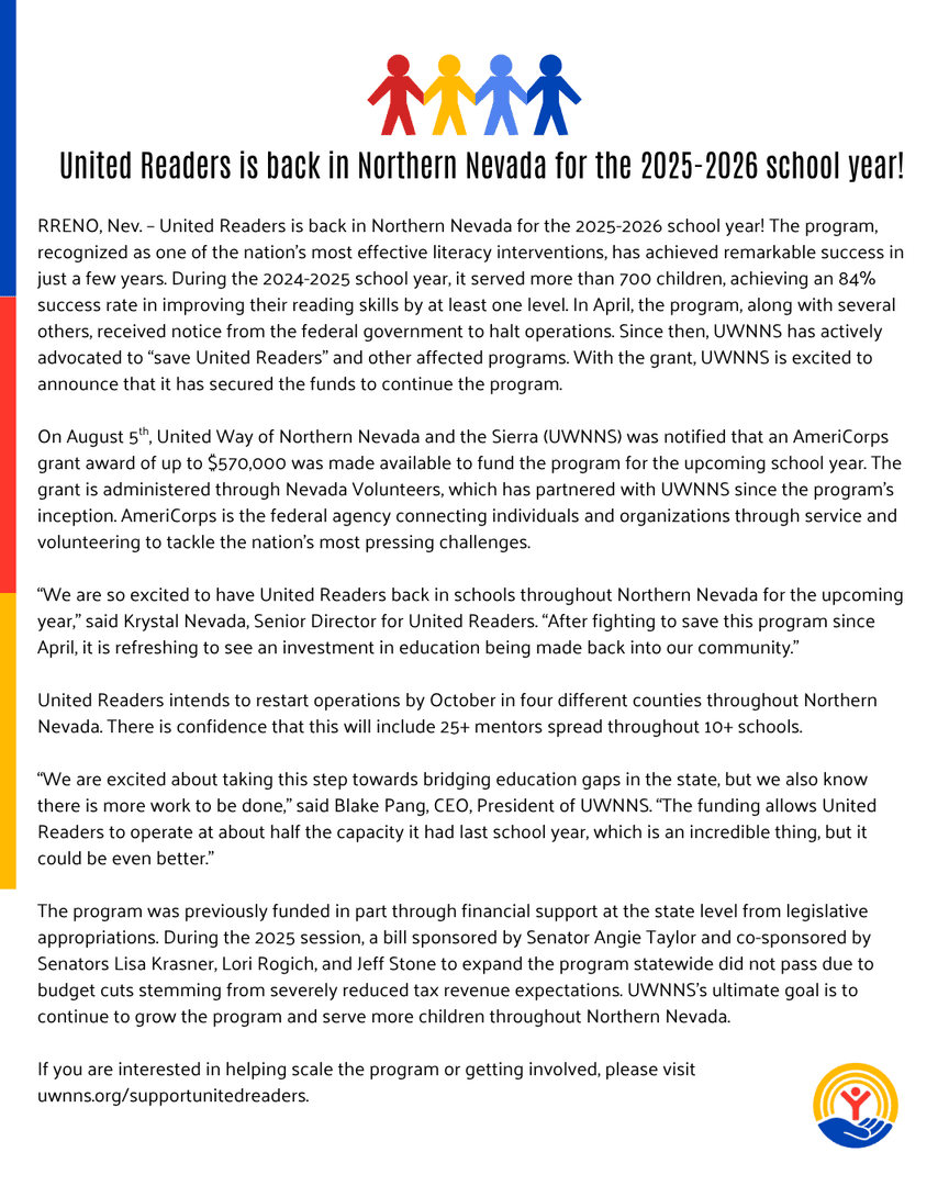 United Way of Northern Nevada & the Sierra tweet media