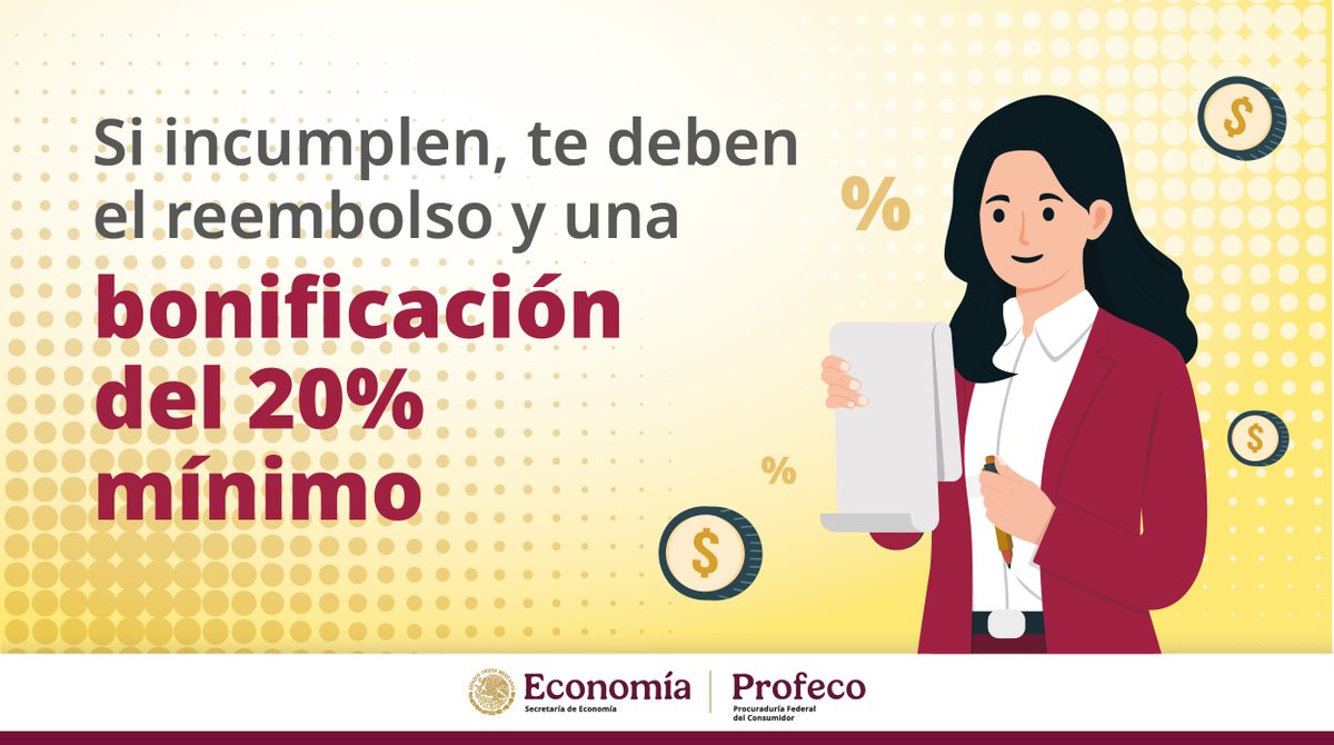 Profeco's tweet photo. 🧾 La garantía no es un favor, es tu derecho.
Ya sea nuevo o reacondicionado, si falla, ¡que te respondan!

⚠️ ¡Recuerda! Pide siempre tu comprobante.
Tienes hasta un año para presentar tu queja.
Y si no respetan tu derecho, Profeco te respalda.

Aplica en casos establecidos por la Ley Federal de Protección al Consumidor. Consulta los detalles en https://t.co/W05uAhCzhs o llama al Teléfono del Consumidor 55 5568 8722 / 800 468 8722. 

#GarantíasPorLey  #ConsumidorInformado #DerechosDelConsumidor #ProfecoTeDefiende